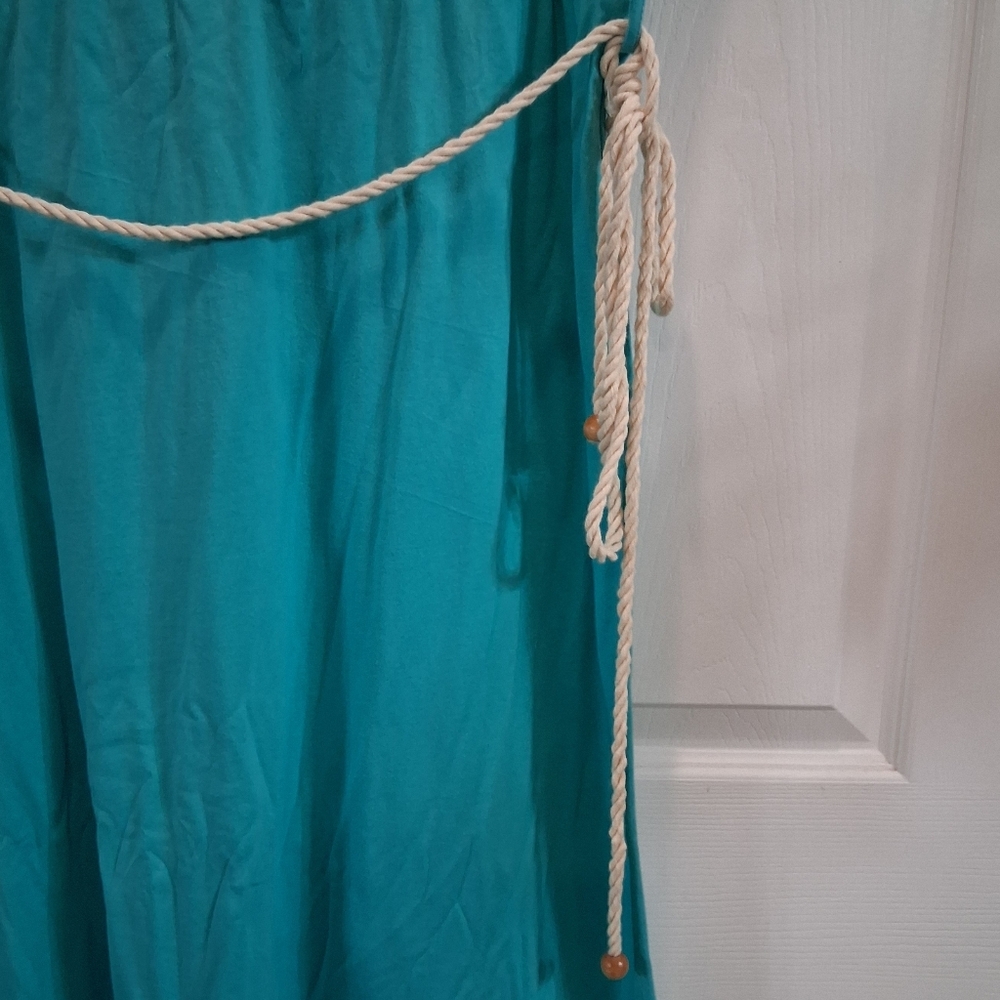 Faded Glory Turquoise Maxi Dress with Button Detail Size XXL NWT - Picture 3 of 6